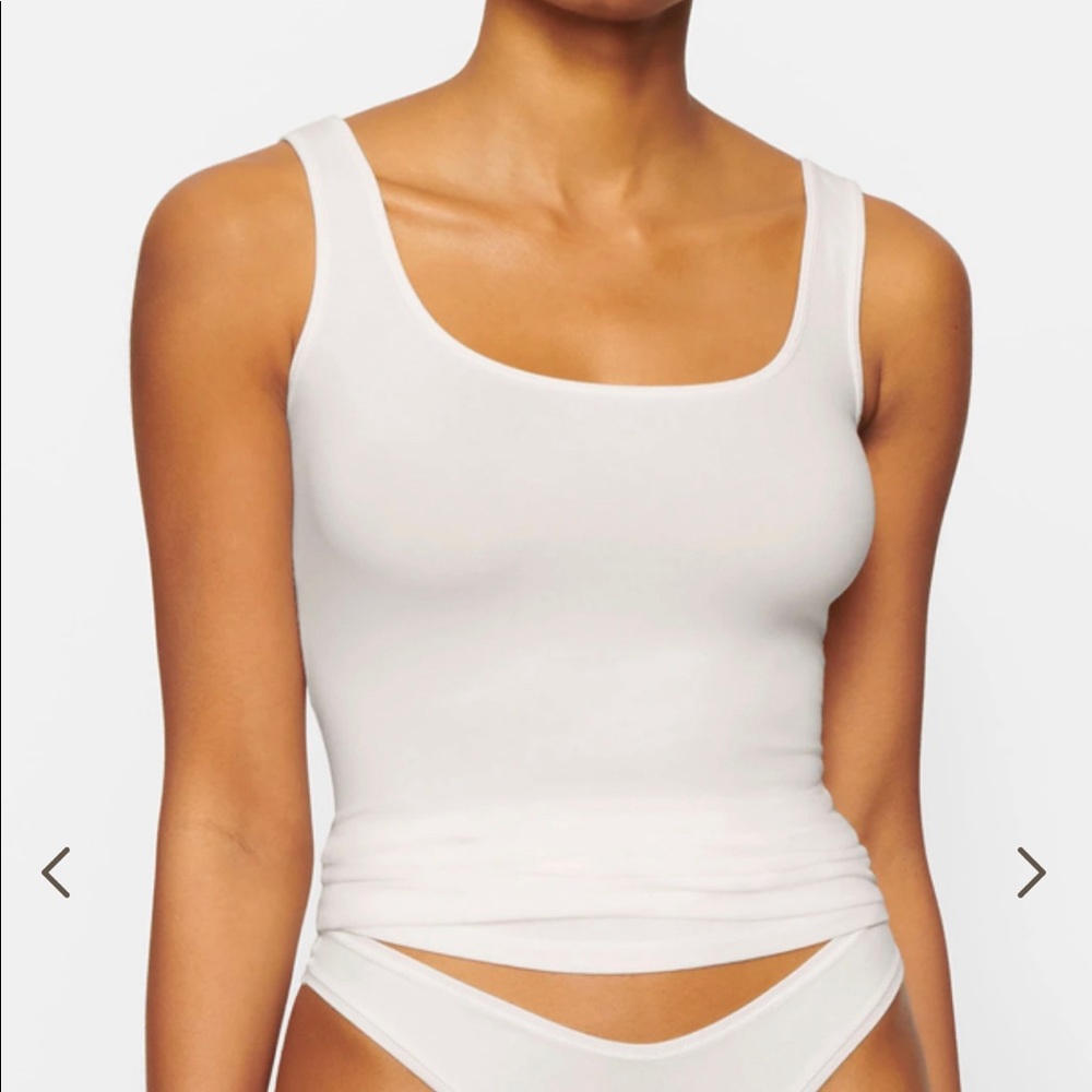 Skims White Vintage Tank